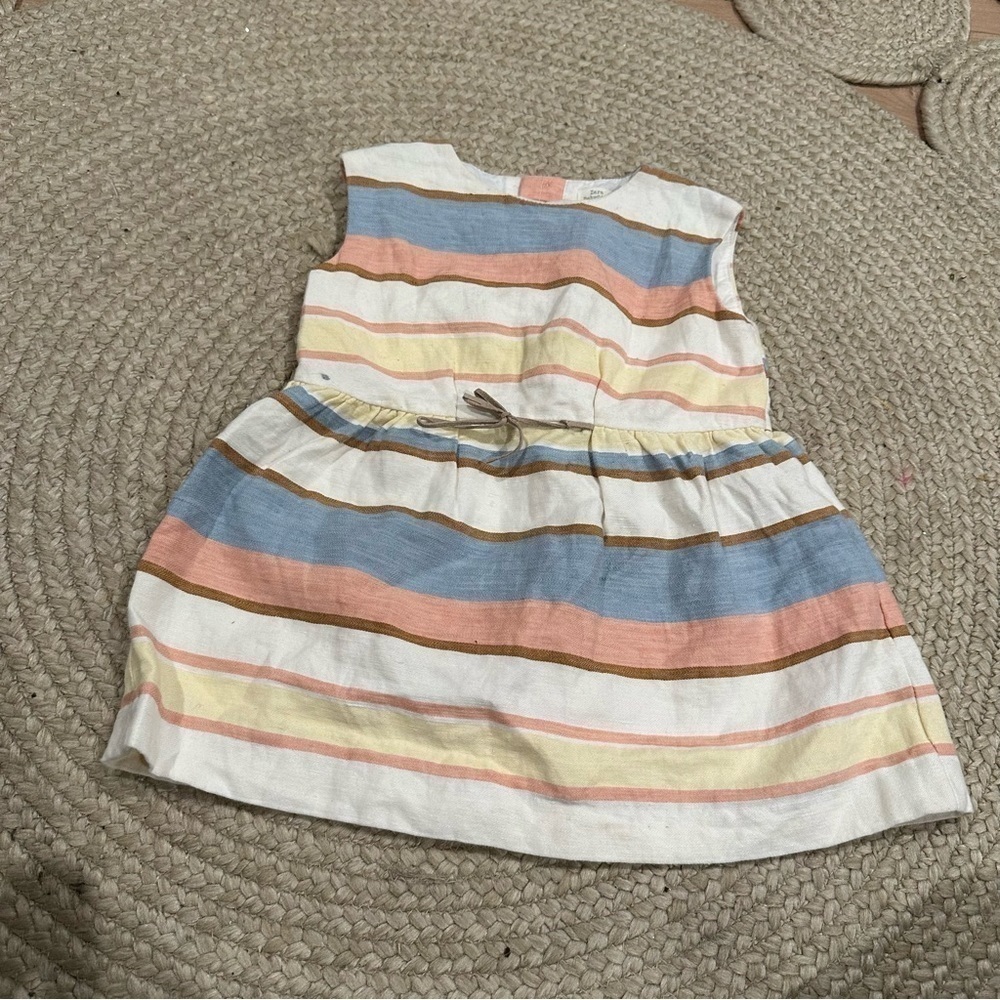 Zara Baby Girl Linen Dress 2/3Y